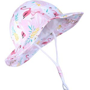 3-6M UPF 50+ Sun Protection Wide Brim Baby Girl Sun Hat X002WEOTX7